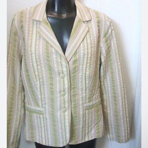 Cabi seersucker multicolor blazer size 8